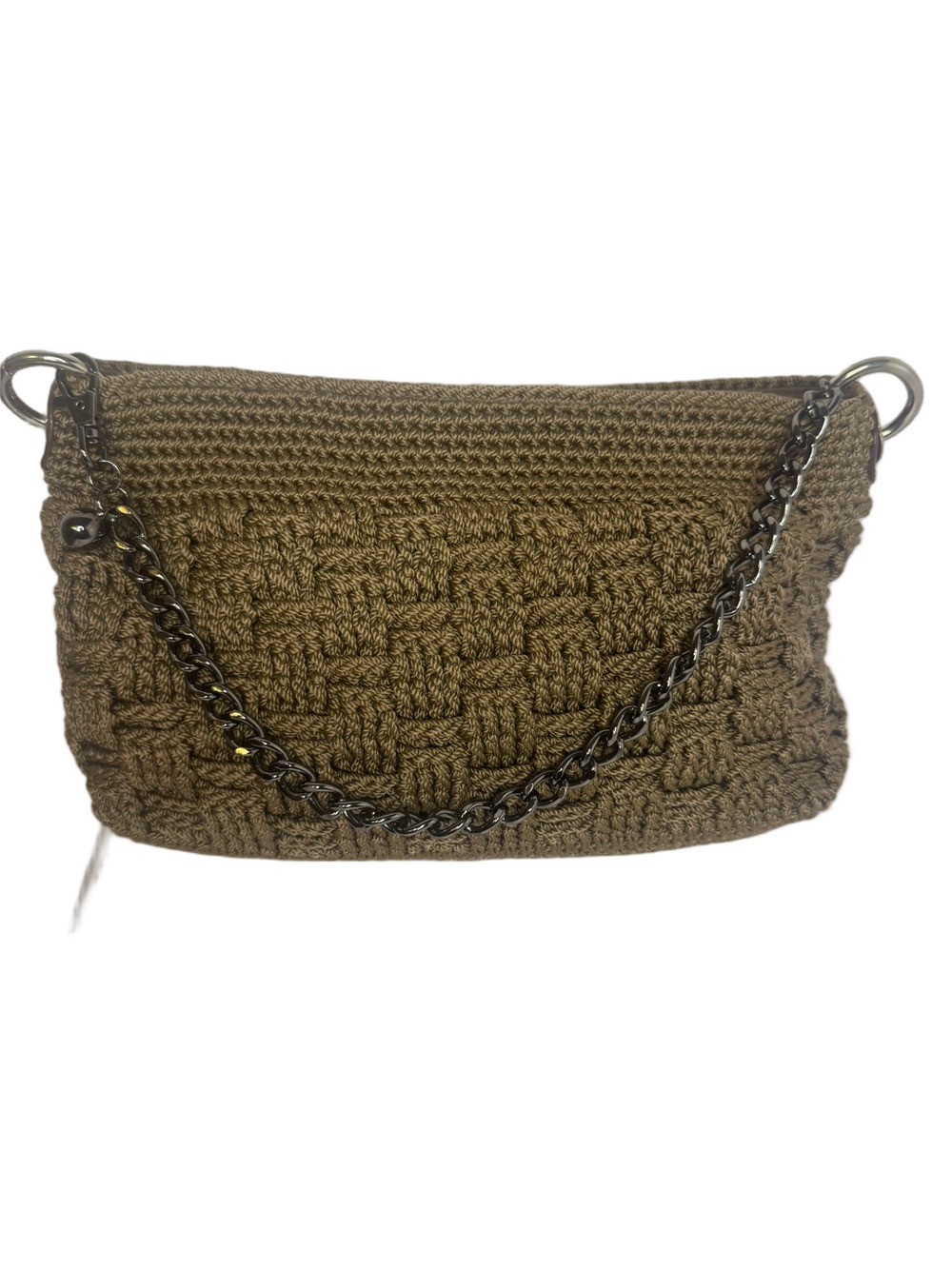 #318 The Sak Crocheted Brown Satchel Shoulder Bag
